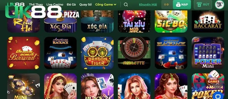 Cách tham gia Table games UK88 đơn giản