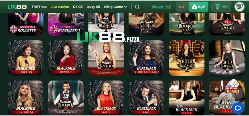 Dealer tại Live casino UK88 luôn thân thiện và nhiệt tình