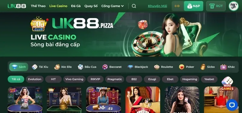 Đồng hành cùng casino UK88 bạn sẽ thấy nhiều điều bất ngờ